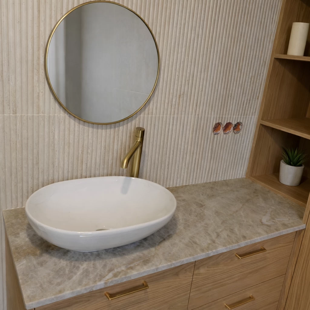 blat łazienkowy kwarcyt Taj Mahal Wrocław