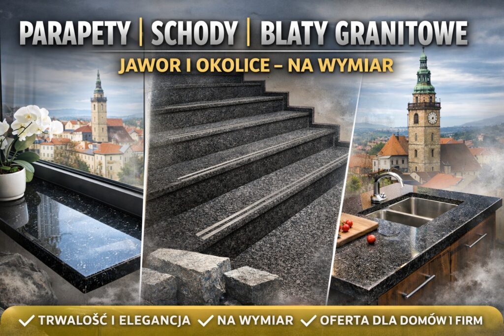 Blaty schody i parapety granitowe Jawor produkcja na wymiar