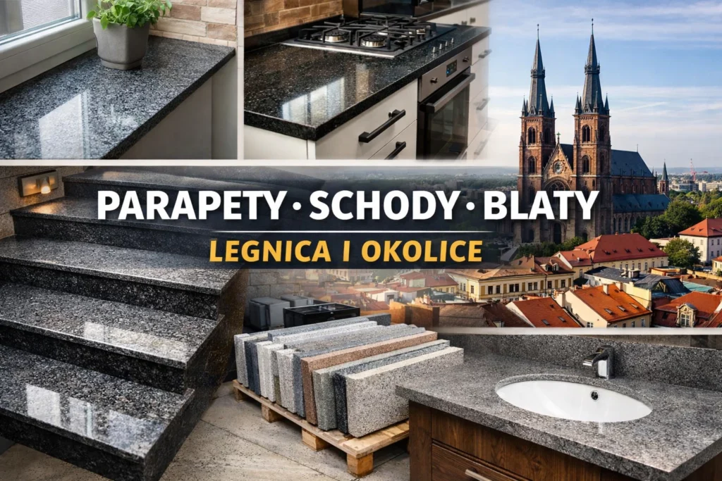Parapety, schody i blaty granitowe Legnica – wyroby z kamienia na wymiar z dostawą
